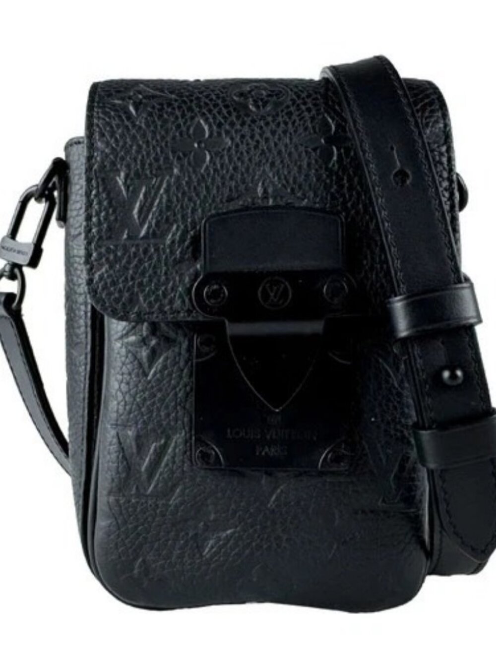 Auth LOUIS VUITTON S Lock Vertical Wearable Shoulder Bag Black M81524 - z10813